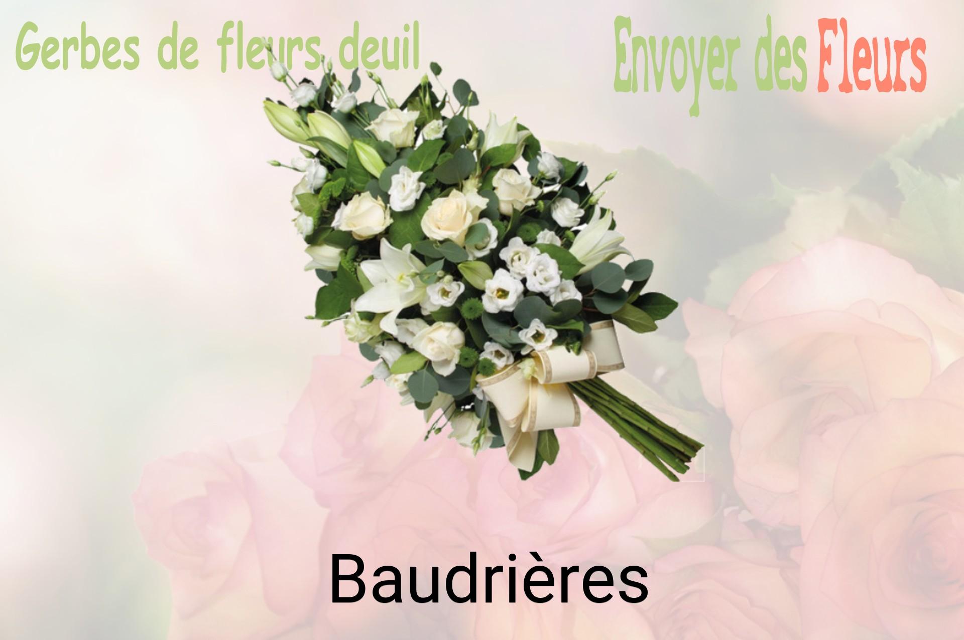 Gerbe de fleurs de deuil livrée à Baudrières